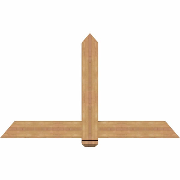 Ekena Millwork Eugene Smooth Timber Gable Bracket, Western Red Cedar, 60"W x 35"H x 5 1/2"D x 5 1/2"F, 14/12 Pitch GBW060X35X0606EUG00SWR - main